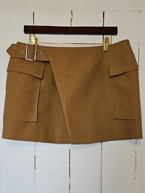 Astr Brown Mini Skirt with Belt & Cargo Pockets